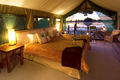 The rooms at Jacana Camp are situated so as to allow stunning views over the Okavango Delta wilderness