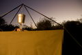 Bucket showers hold a suprising amount of water and are a great way to wash off the day's safari dust.